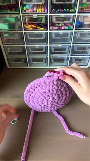 Crocheting a giant axolotl