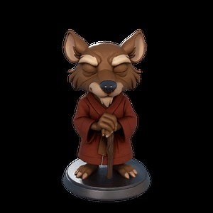 Maestro Splinter Chibi – Figura 3D estilo caricatura (TMNT Fan Art)