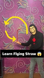 Flying Straw Hack 😱 #straw #hack #trick #viral #lifehack | Enjoy Matches fun