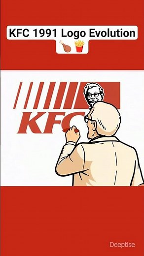 KFC 1991 Logo Evolution🍗🍟 #kfc #kfcchicken #kfclover #colonelsanders #logohistory #logoevolution