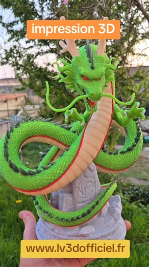 Shenron le dragon de dragon Z avec une bambulab H2C. ( impression 3D ) #3dprinting #dragonball