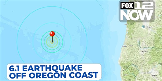 6.1 magnitude earthquake strikes off Oregon coast