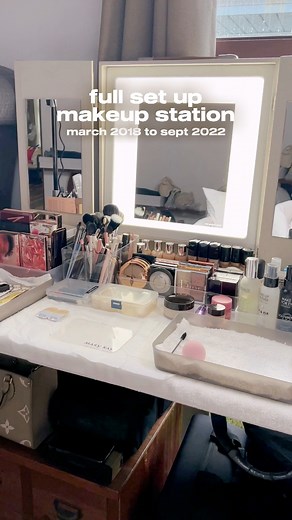This is how my full set up makeup station evolved from mala-department-store to a simple and minimal set up. 😍✨ You do you. 🤎 | Micah Odessa