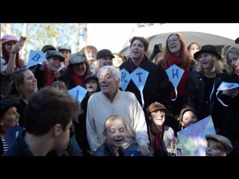 Dick Van Dyke's 90th Birthday Flash Mob + Sing-A-Long