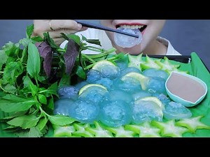 ASMR BLUE JELLYFISH (CON NUỐC HUẾ) X SHRIM PASTE SAUCE , EATING SOUNDS | LINH-ASMR