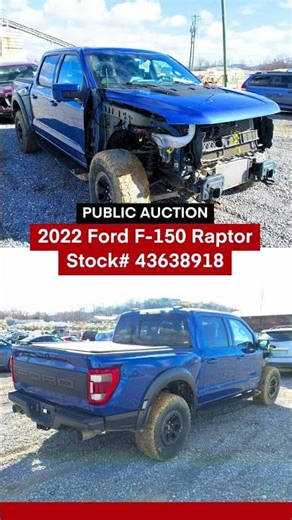 ⏰ Time to place your bids on this 2022 Ford F-150 Raptor #iaa #iaai #fordf150raptor #cartok