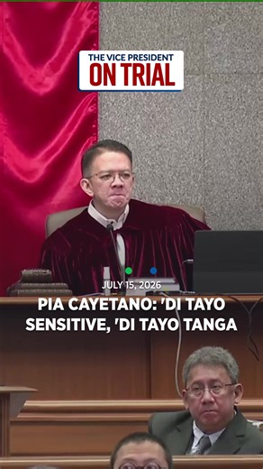 Pia Cayetano: 'Di tayo sensitive, 'di tayo tanga #abscbnnews #breakingnewsph #newsph #VPOnTrial
