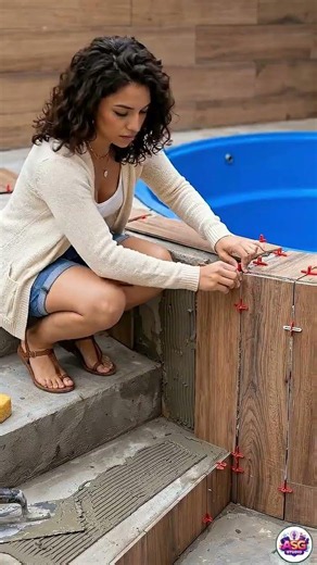 #DIY Plastic Pool Tank + Brick Wall = Budget Backyard Pool #creativediy #cementart
