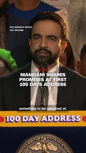 New York Mayor Zohran Mamdani delivered an address marking his first 100 days as mayor in which he spoke about democratic socialism and shared announcements about trash