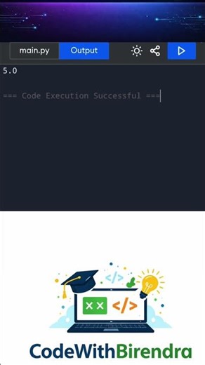 #Division #operators #python #learnpython #education #codingforbeginners #exam