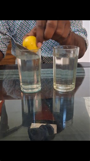 Science simple experiment. Why lemon floats in salt water? #density #science #viralshorts #biology