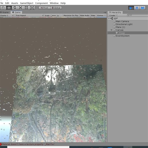 unity3d Shader 模仿下雨玻璃水滴效果