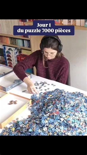 Jour 1 du puzzle 7000 pièces Les Six Portails ! #puzzlegram #jigsawpuzzle #giantpuzzle #7000pieces