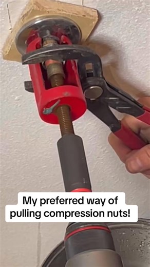 My preferred way of pulling compression nuts! #plumber #diy #plumbersoftiktok #plumbing #spokane | Thomas Rivera | Facebook