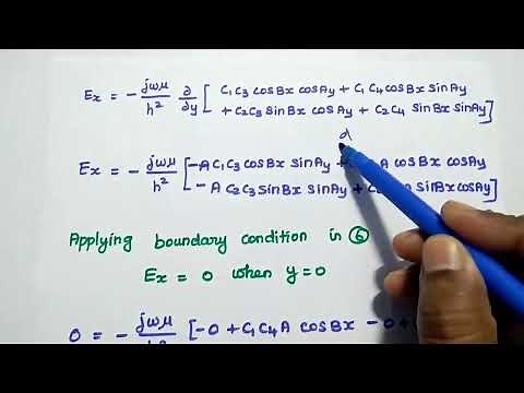 TE Waves in Rectangular Waveguide - Field Equations of TE Waves