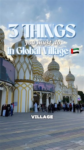 TRAVI on Instagram: "3 things you HAVE to do in Global Village, Dubai 🇦🇪 Number one - get the Global Passport 📕 It’s only 10 dirhams, and it comes with a map of the entire park. And the coolest part? You can collect stamps in every country you visit. Like a real passport… but for memories. Number two - the RTA boat ride 🛶 It’s right next to the Floating Market. You ride across the central lake with a huge dragon installation and an amazing view of the park. Tickets are 50 dirhams. And last b