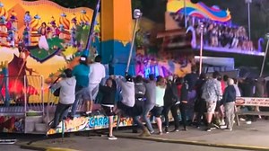 Fairground ride nearly topples over in Michigan