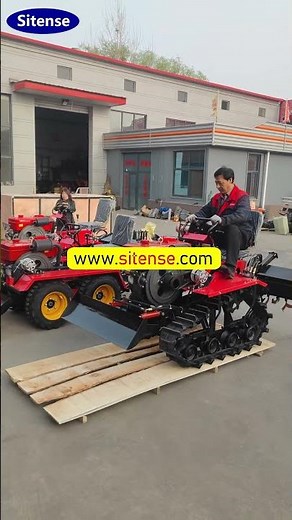 Compact Crawler Tractor Tiller #rotarytiller #tractor #cultivator #tiller #excavator #minitractor