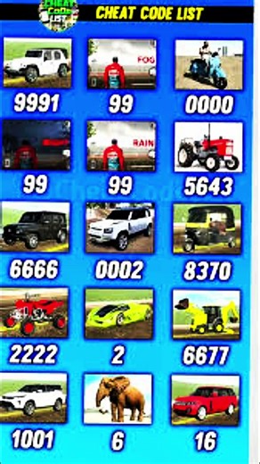 New Cheat Codes List🤯😱!! Indian bick driving 3d game!! #short #cheatcodes