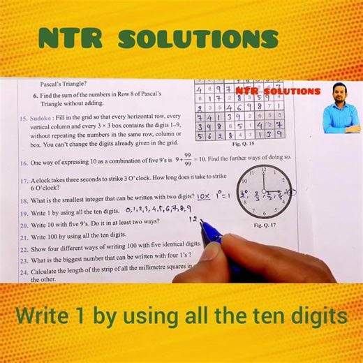 write 1 by using all the ten digits
