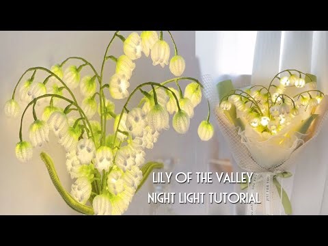 DIY Lily of the Valley Flower Lamp Tutorial: Make Flower Lamp with Pipe Cleaners (DIY Home Decor)