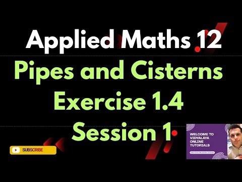 APipes and Cisterns | Class 12 Applied Maths | Chapter 1 | Basic Concept and Important Questions