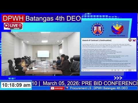 Procurement Livestream for DPWH Batangas 4th DEO March 05, 2026