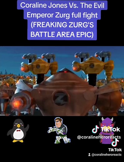 Coraline Jones Vs. The Evil Emperor Zurg full fight (FREAKING ZURG'S BATTLE AREA EPIC) HDTV #ToyStory2