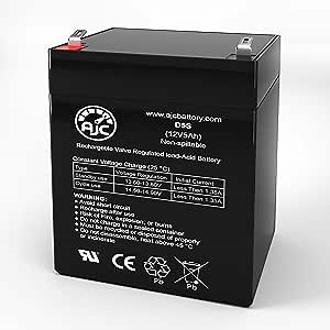 AJC Battery Compatible with Interstate PC1250 12V 5Ah Sealed Lead Acid Battery