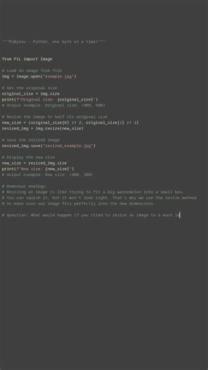 image resizing with pillow #python #showcase