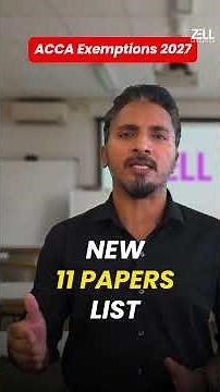 ACCA 2027 New Structure Exemptions | Part 1