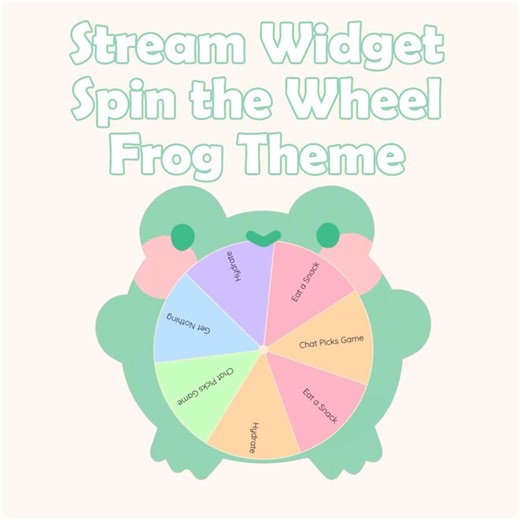 Frog Theme Wheel Spin Widget | Roulette Spin | Customizable Subathon Spinning Game | Interactive Streamelements | Cute Twitch Stream Widget - Etsy