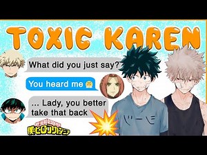 BakuDeku Meets a HOMOPHOBIC KAREN 😤 BNHA Texts - MHA Chat - BakuDeku