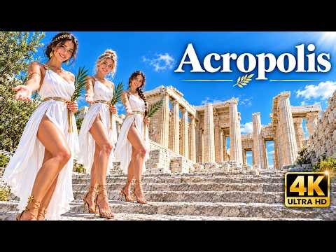 Walking Through the Acropolis of Athens 4К