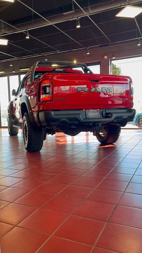 Sarchione Auto Gallery | Flame Red #Ram 1500 TRX🔴 Equipped with the TRX Level 2 Equipment Group and the TRX Carbon Fiber Package Powered by a 6.2L Supercharged... | Instagram