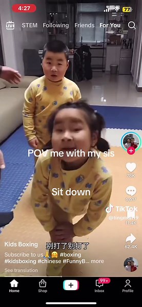 Kids Boxing: Hilarious Asian Siblings in Action