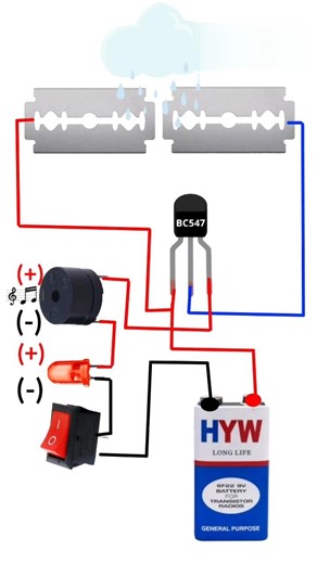how to make Rain detector #shots #tarunelectronic