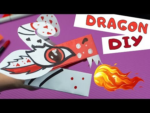 Cómo hacer un dragón de papel \\ HOW TO MAKE A DRAGOM PUPPET FROM TIK TOK [ NEW WAY]