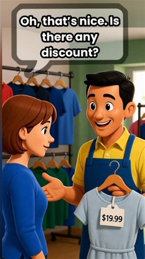 Asking Price & Discount 💸| English for Beginners #englishspeaking #english #englishconversation #esl