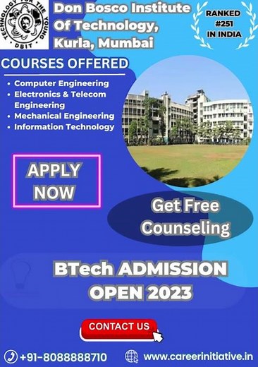 Don Bosco Institute Of Technology, Kurla, Mumbai || top betch college in mumbai