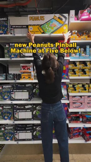 good grief! a peanuts pinball machine just dropped. run, don't walk to your five below! 🕹️ | Five Below