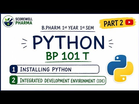 How to Install Python & IDE 💻 | Python Programming Part 2 | B.Pharm 1st Sem 🎓 | New PCI Syllabus