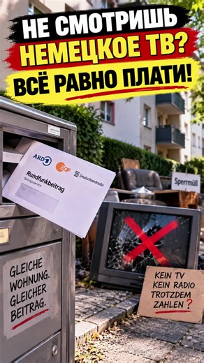📺 Не смотришь ARD и ZDF? У тебя вообще нет телевизора? Всё равно плати Rundfunkbeitrag — 18,36 € в месяц. Меня бесит даже не сумма, а сам принцип. Netflix не нужен — отменил. YouTube Premium не нужен — не покупаешь. А здесь такой возможности просто нет: пользуешься или нет — плати. Я считаю, человек должен иметь право отказаться: не смотришь — не платишь. А вы бы отменили обязательный Rundfunkbeitrag или считаете такую систему справедливой? 👇 #Rundfunkbeitrag #жизньвгермании #германия #ARDZDF 