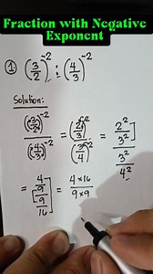 Fraction with Negative Exponent #mathematicstutorial #selfimprovement #CommunitySharing #personalgrowth | Mathematics Tutorial