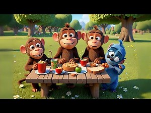 A Monkey in My Lunchbox 🐵🍱 | Learn Food Names & Animal Fun | Preschool Learning Video for Kids