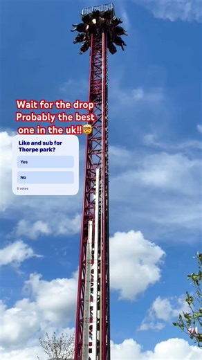 Thorpe park🤯🔥 best free fall acceleration