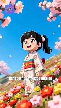 [Minecraft Version] Hana and the Autumn Blossoms 🌸 A Japanese Kids Story of Hope 🌸#shorts