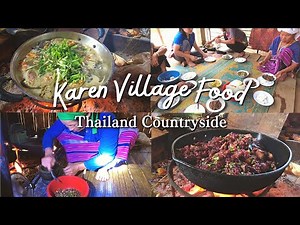 [Village Cooking] Lunch of a Big Family /Thailand Karen Food/Simple Living/Silent Vlog/Off-grid