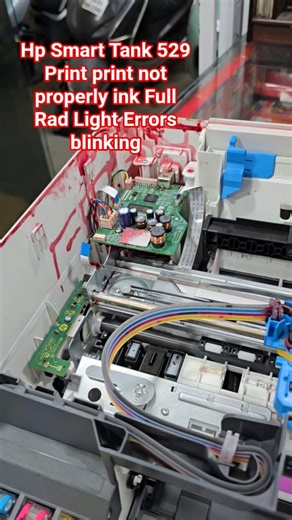Hp Smart Tank 529 Print print not properly ink Full Rad Light Errors blinking#hp#service#error