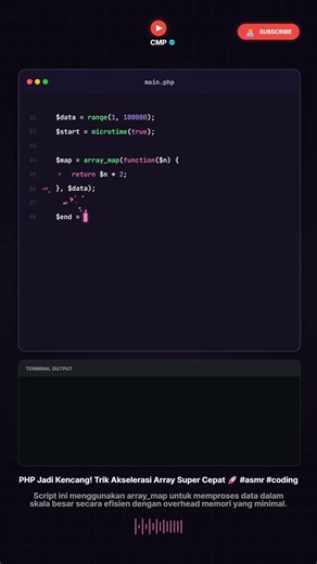 PHP Jadi Kencang! Trik Akselerasi Array Super Cepat 🚀 #asmr #coding
